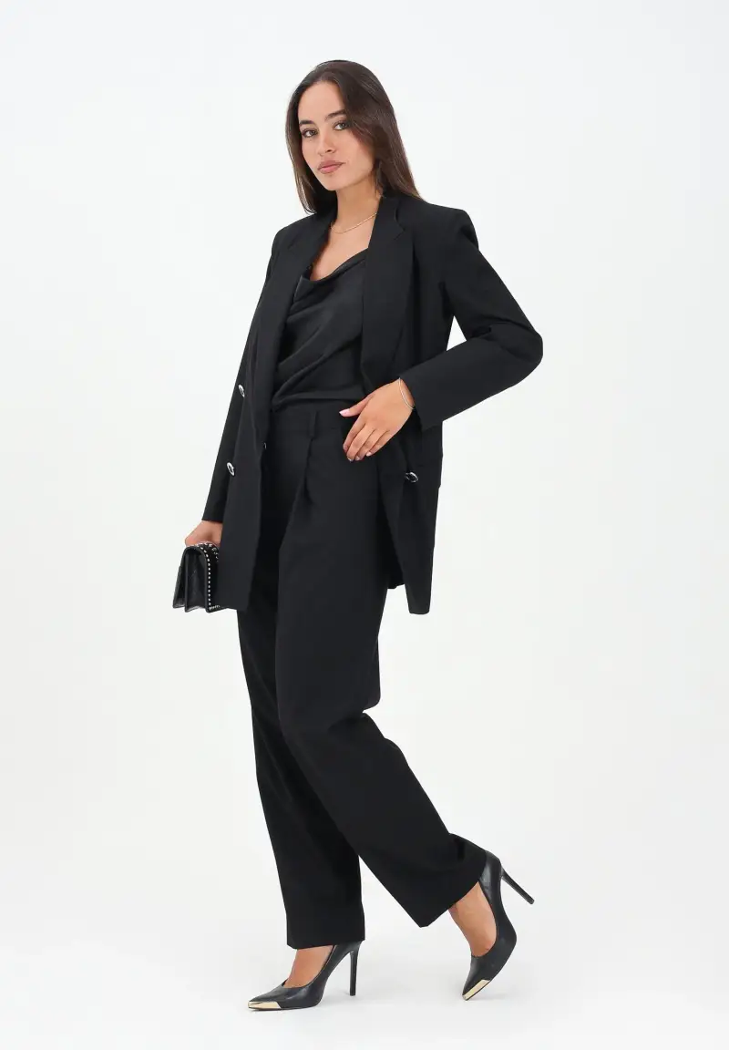 Pantalone elegante nero da donna miniatura 2