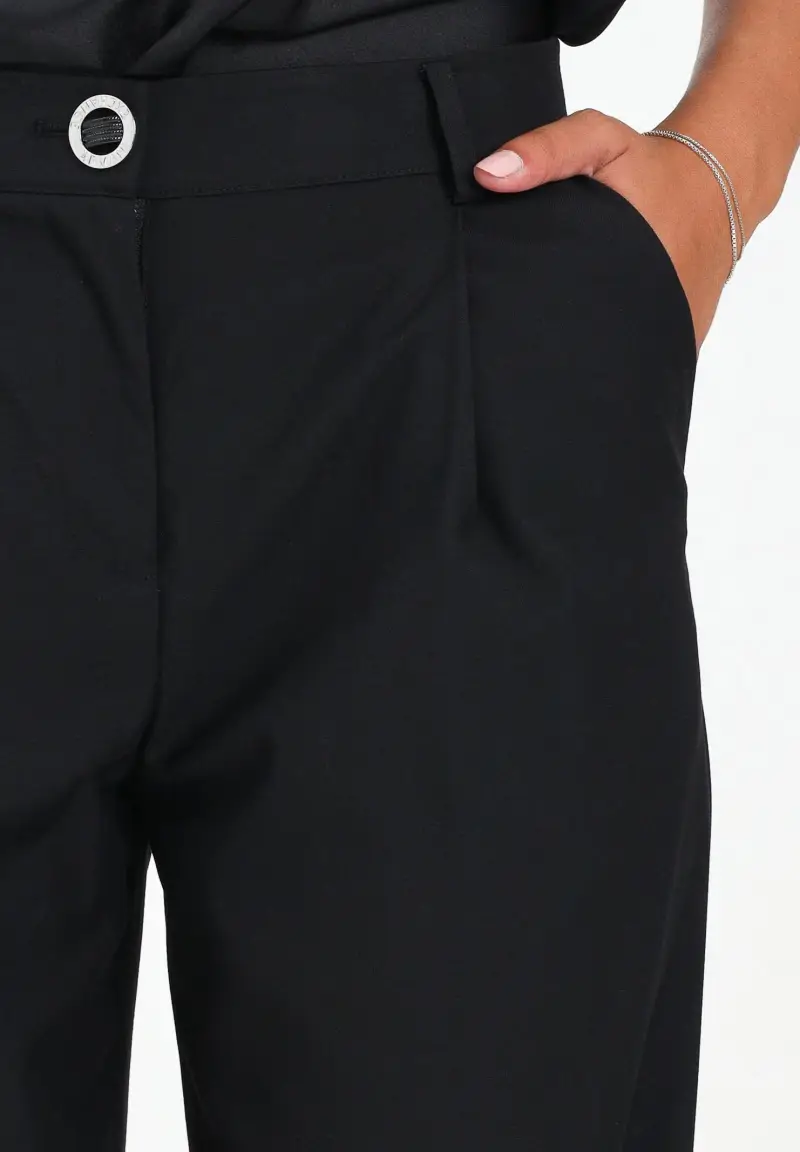 Pantalone elegante nero da donna miniatura 3