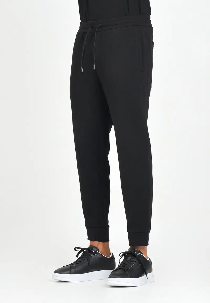 ARMANI EXCHANGE Pantalone sportivo nero da uomo con ricamo logo