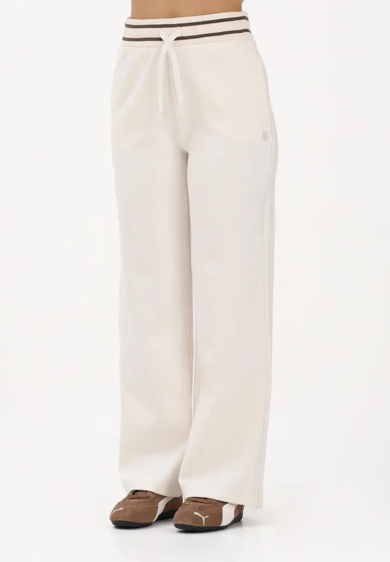 Pantalone sportivo panna da donna