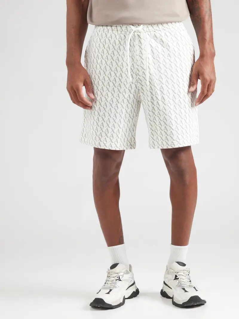 Pantaloni beige / bianco miniatura 2