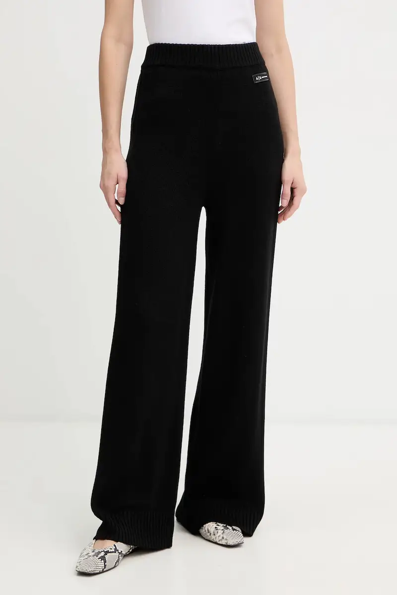 pantaloni con lana colore nero XW000769 AF13774