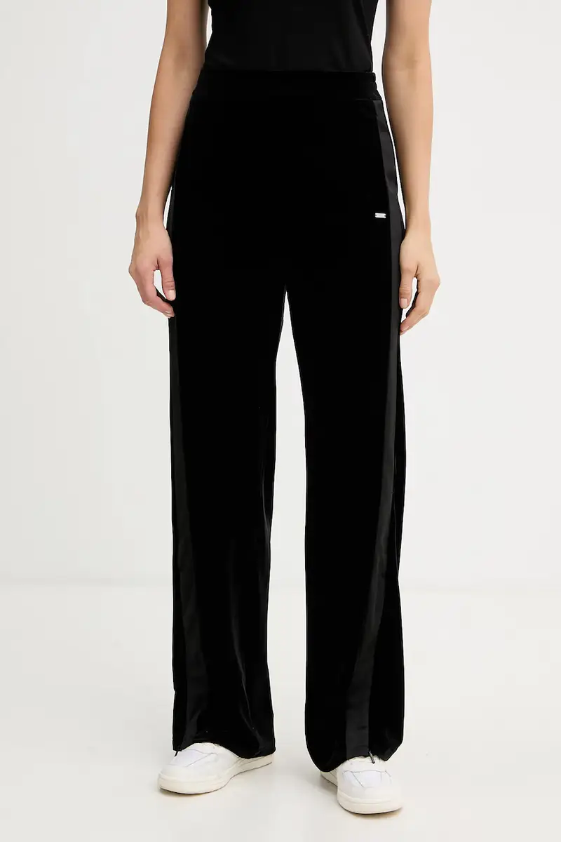 pantaloni da tuta in velluto donna colore nero XW000790 AF16147