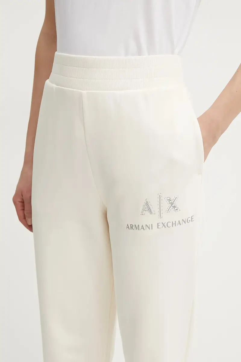 pantaloni della tuta di cotone donna colore beige XW000162 AF11851 miniatura 4