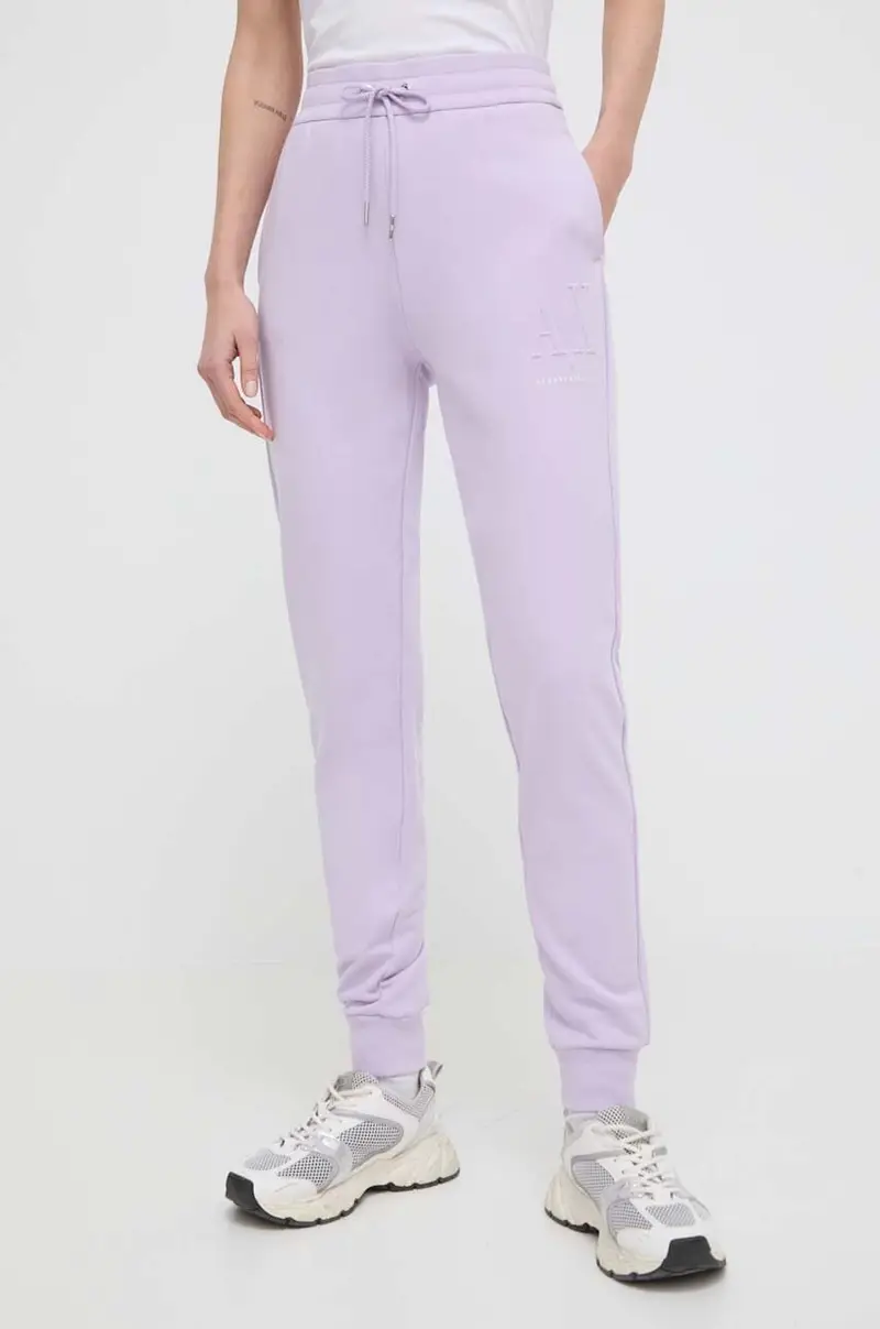 pantaloni donna colore violetto
