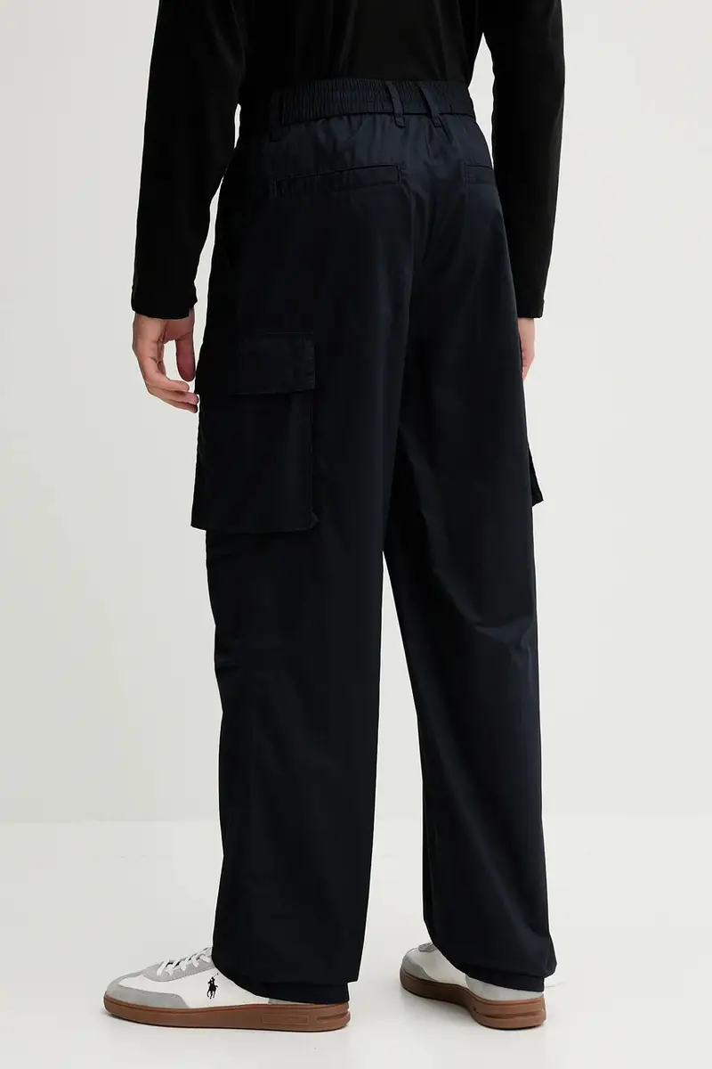 pantaloni in cotone uomo colore blu navy XM000943 AF11882 miniatura 3