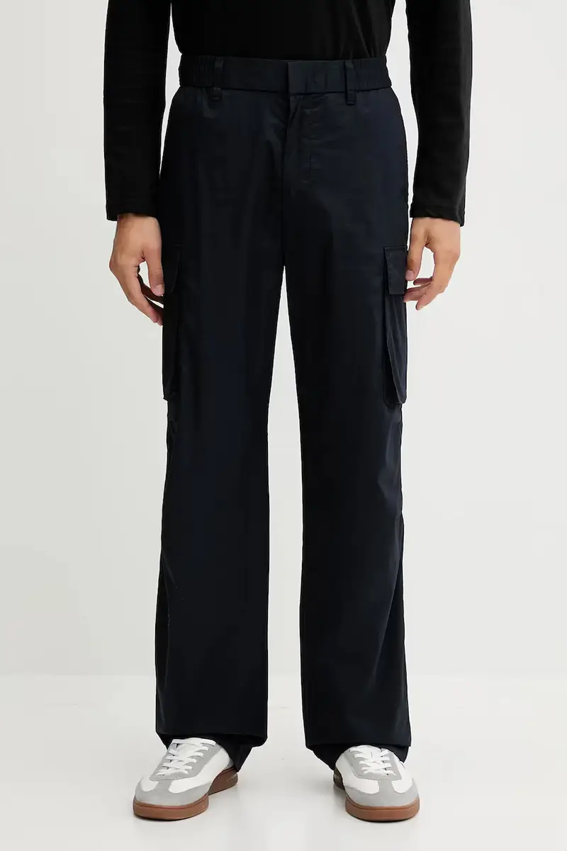 pantaloni in cotone uomo colore blu navy XM000943 AF11882