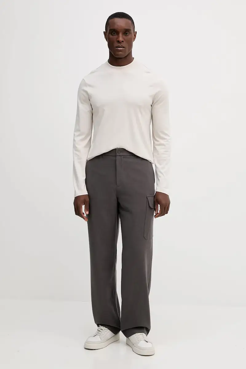 pantaloni in misto lana uomo colore marrone XM001214 AF16644 miniatura 2