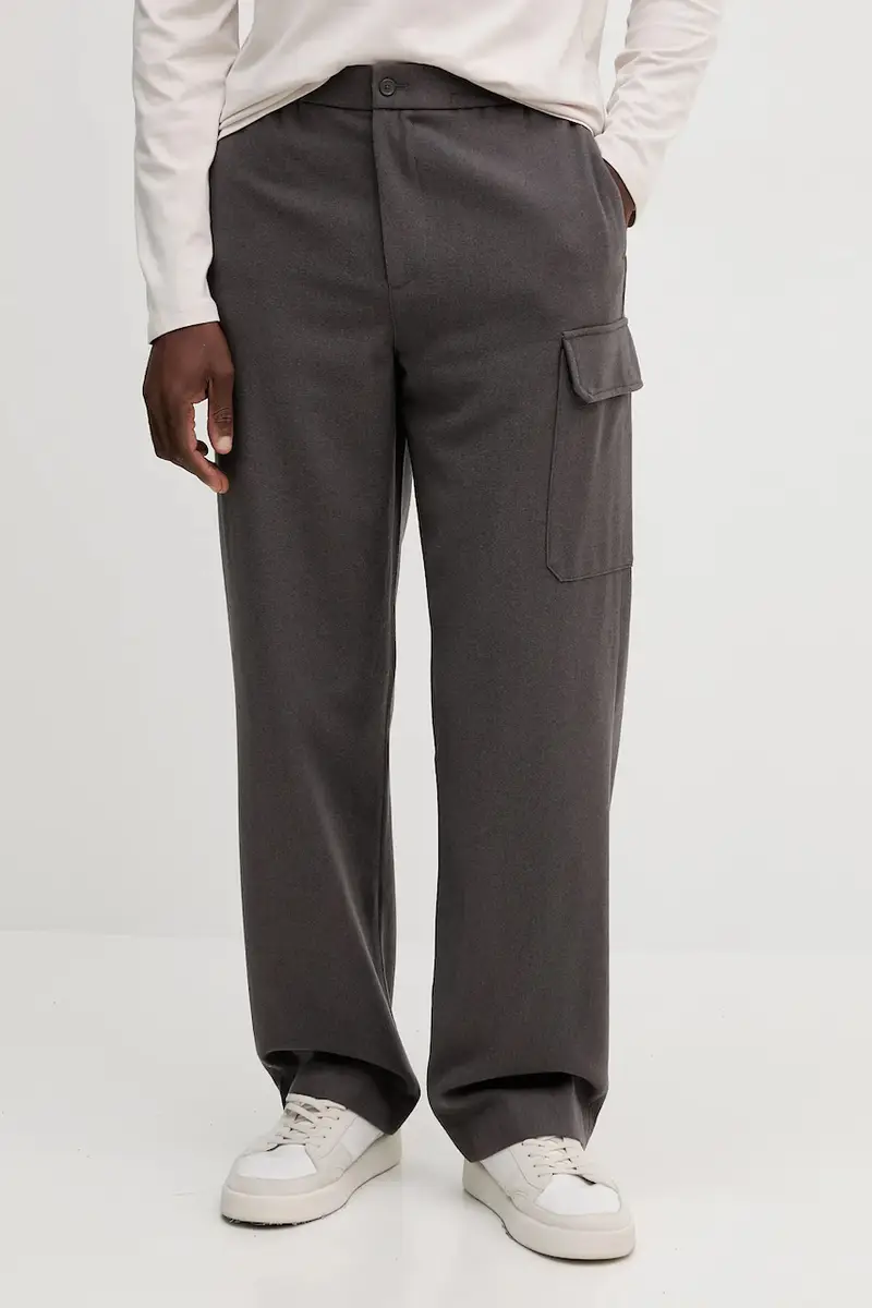 pantaloni in misto lana uomo colore marrone XM001214 AF16644