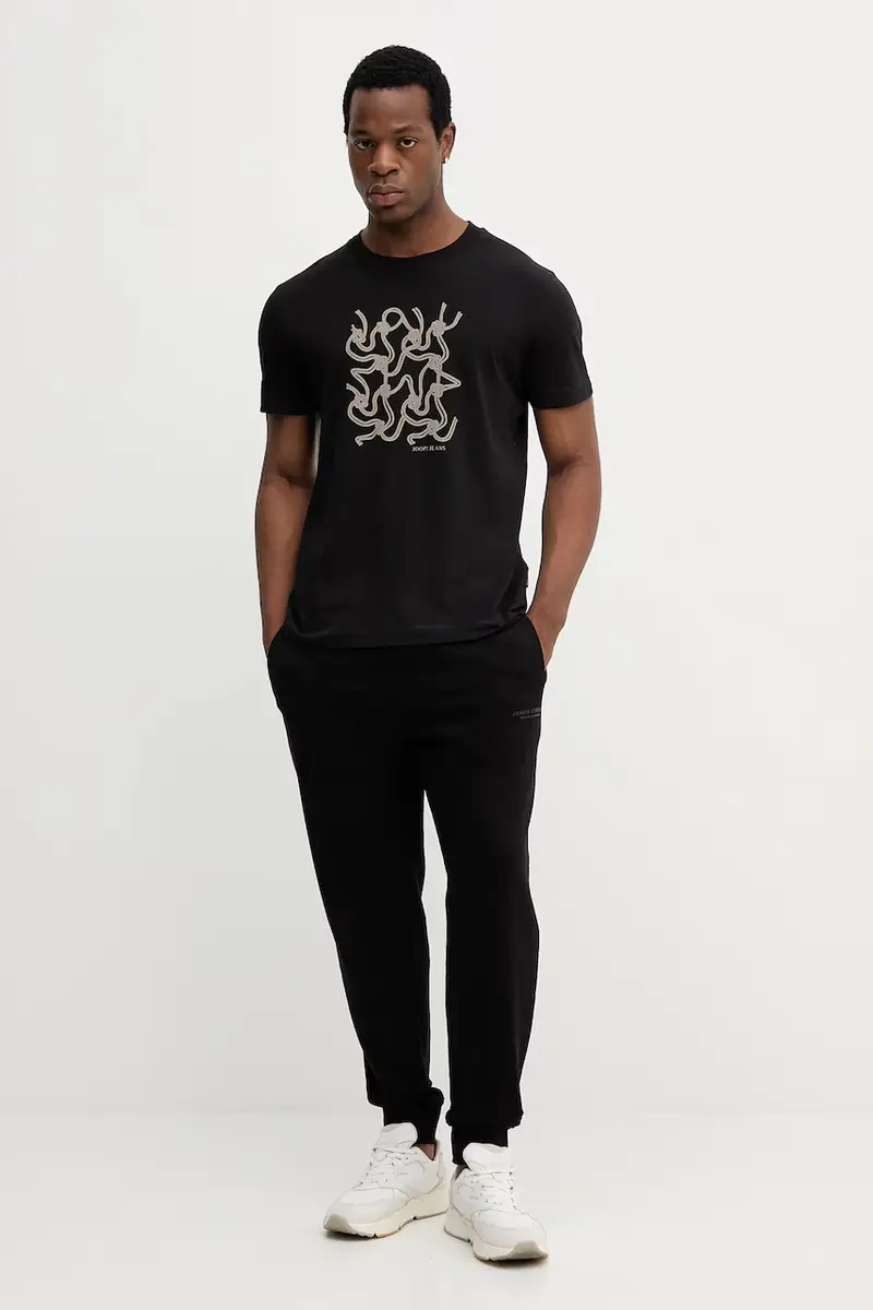 pantaloni tuta di cotone Nero miniatura 2