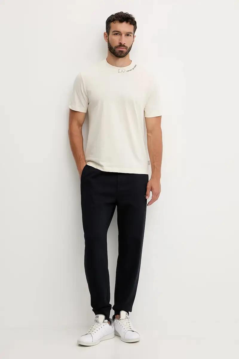 pantaloni tuta di cotone uomo colore blu navy XM001299 AF20934 miniatura 2