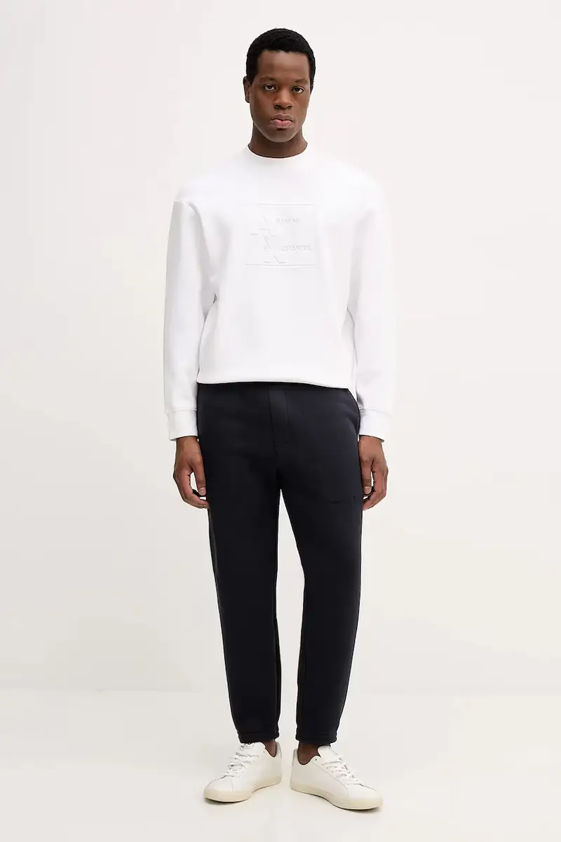 pantaloni tuta di cotone uomo colore blu navy XM001419 AF16434 miniatura 2