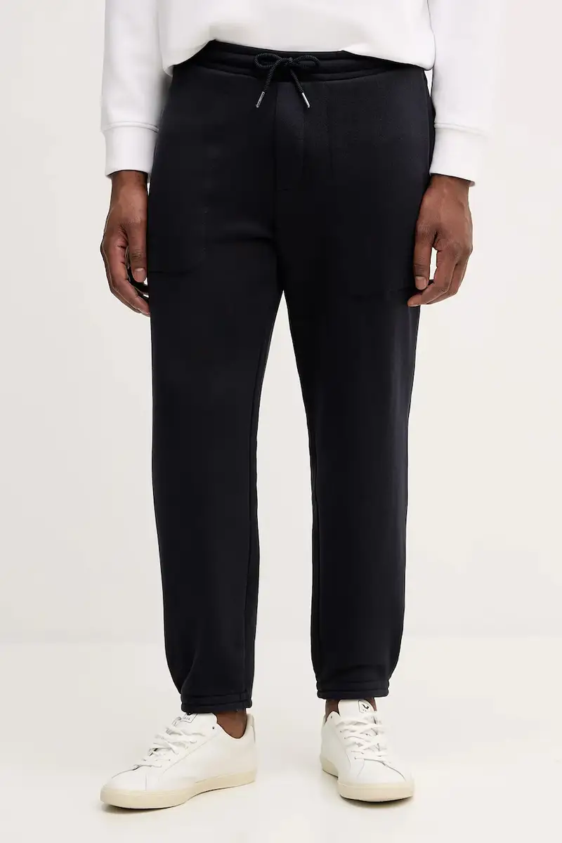 pantaloni tuta di cotone uomo colore blu navy XM001419 AF16434