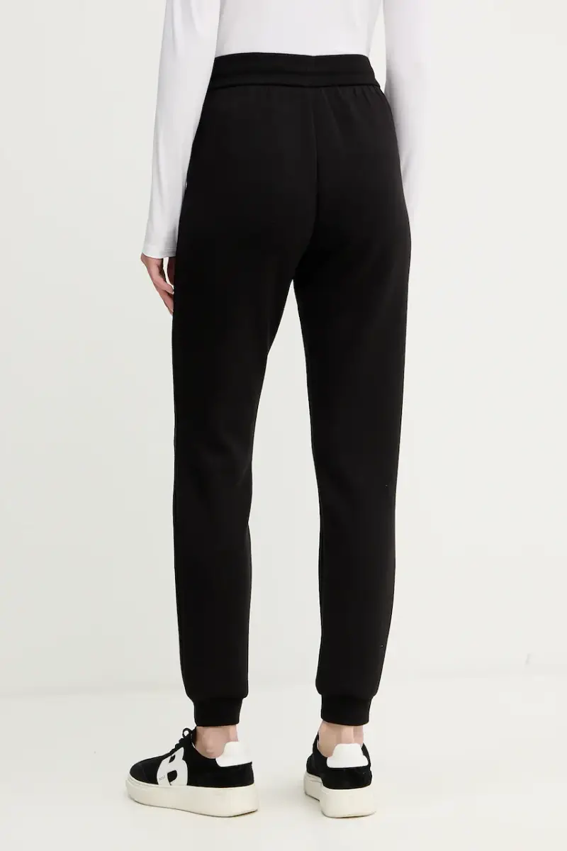 pantaloni tuta donna colore nero con applicazione XW000837 AF13397 miniatura 3