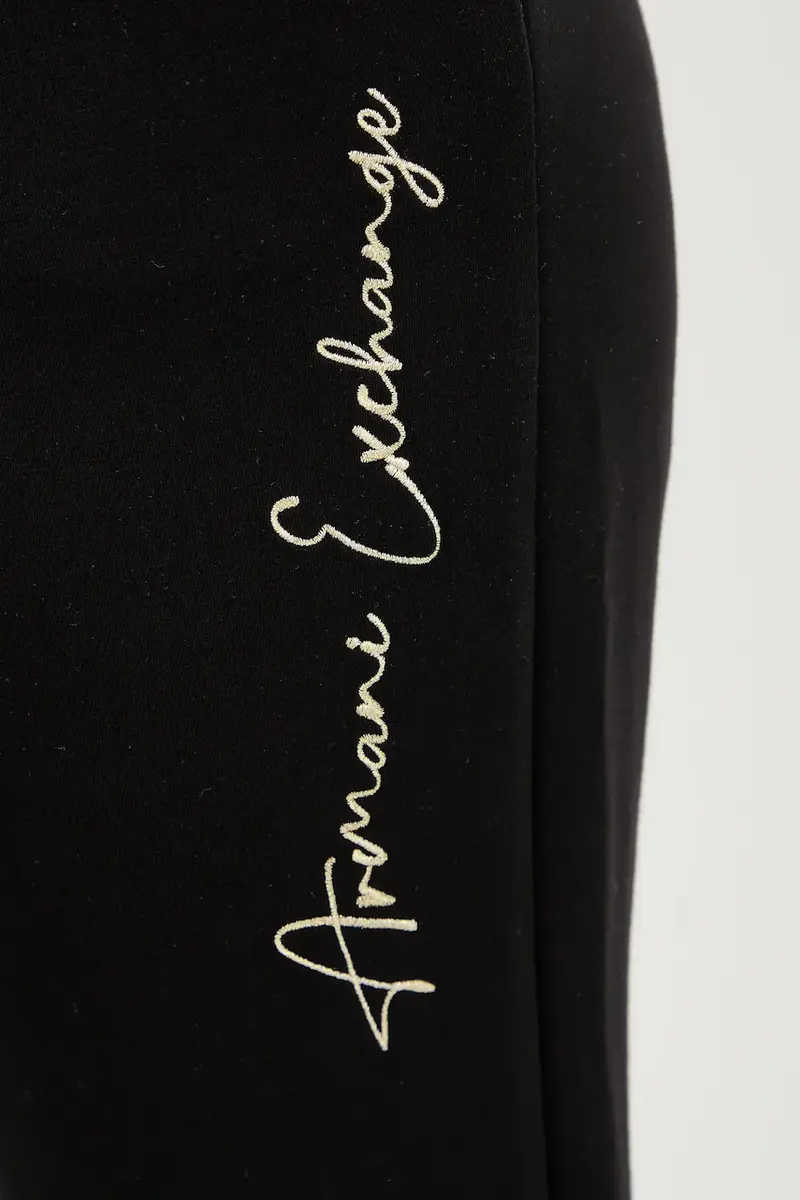 pantaloni tuta donna colore nero con applicazione XW000837 AF13397 miniatura 4