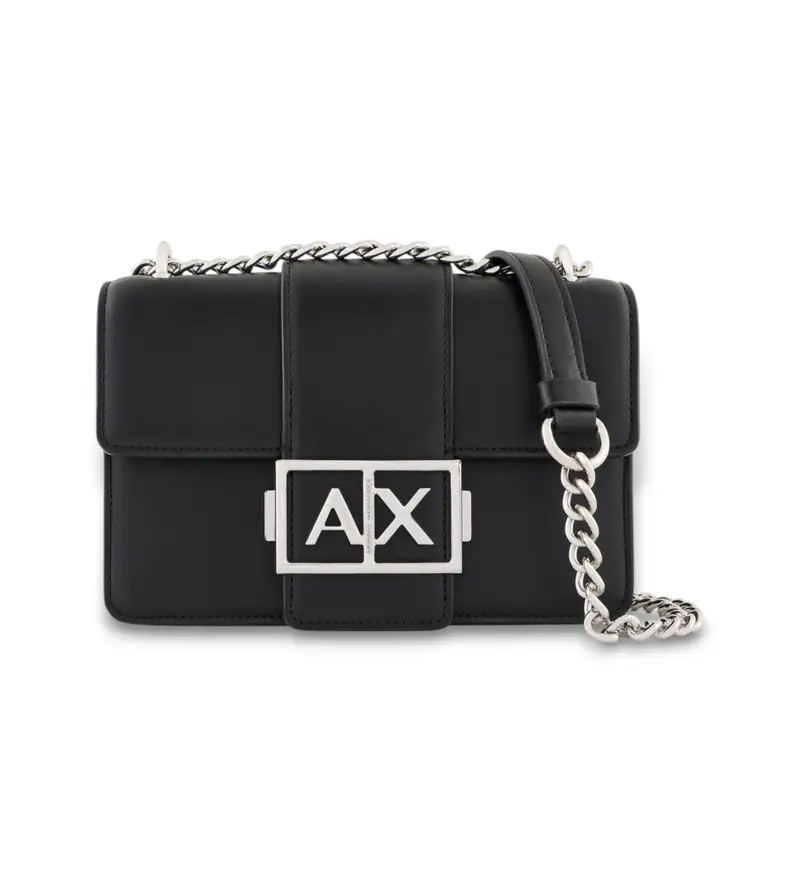 per donna. XW000071AF12039UC001 Borsa con logo in metallo nero (OSFA), Casual, Da sera, Poliestere