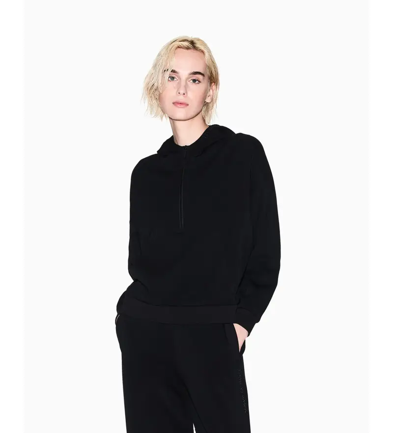 per donna. XW000980AF16111UC001 Felpa con logo nero (XS), Casual, Poliamide, Manica lunga