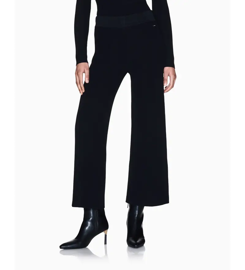 per donna. XW001314AF10352UC001 Pantaloni neri a vita alta (XS), Nero, Casual, Viscosa