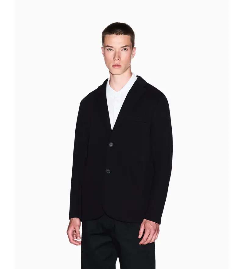 per uomo. XM001016AF16222UC001 Giacca nera classica (S), Nero, Casual, Cotone