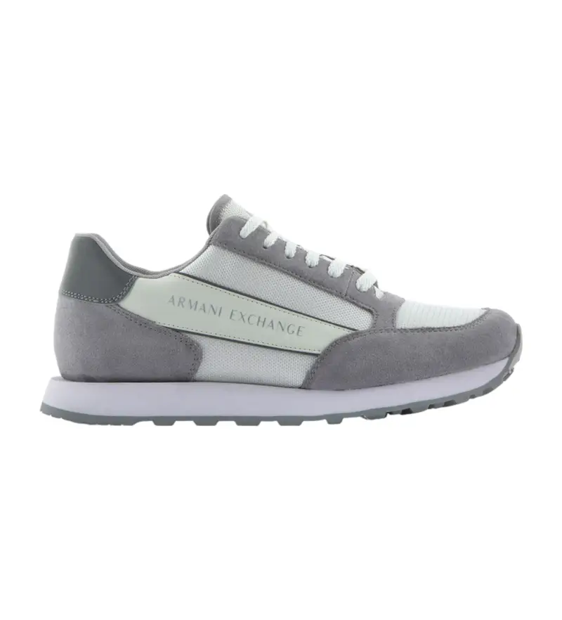 per uomo. XUX083XV263A179 Sneaker in pelle bianca e grigia (44.5), Bianco, Basso, Stringhe, Casual, Grigio