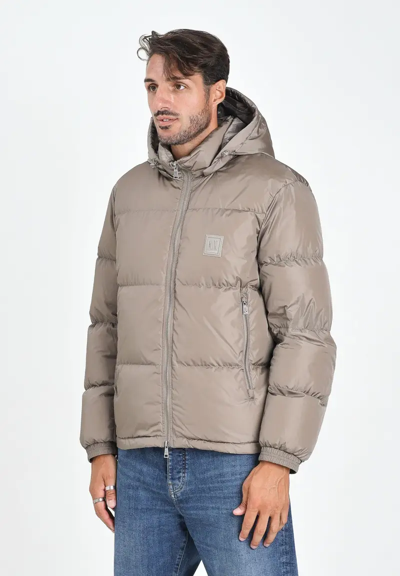 ARMANI EXCHANGE Piumino beige da uomo con logo