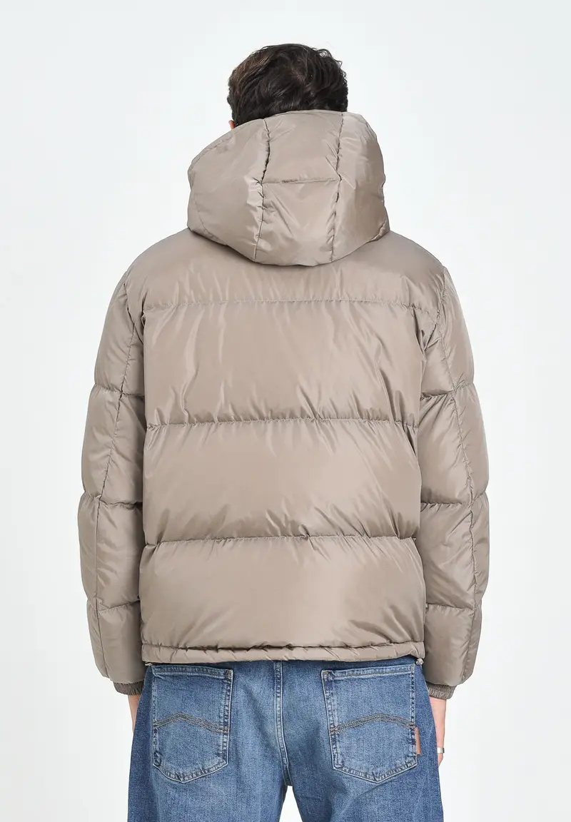 ARMANI EXCHANGE Piumino beige da uomo con logo miniatura 2