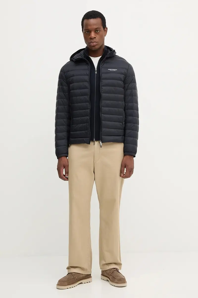 piumino colore nero XM001577 AF16927 Blu navy miniatura 2