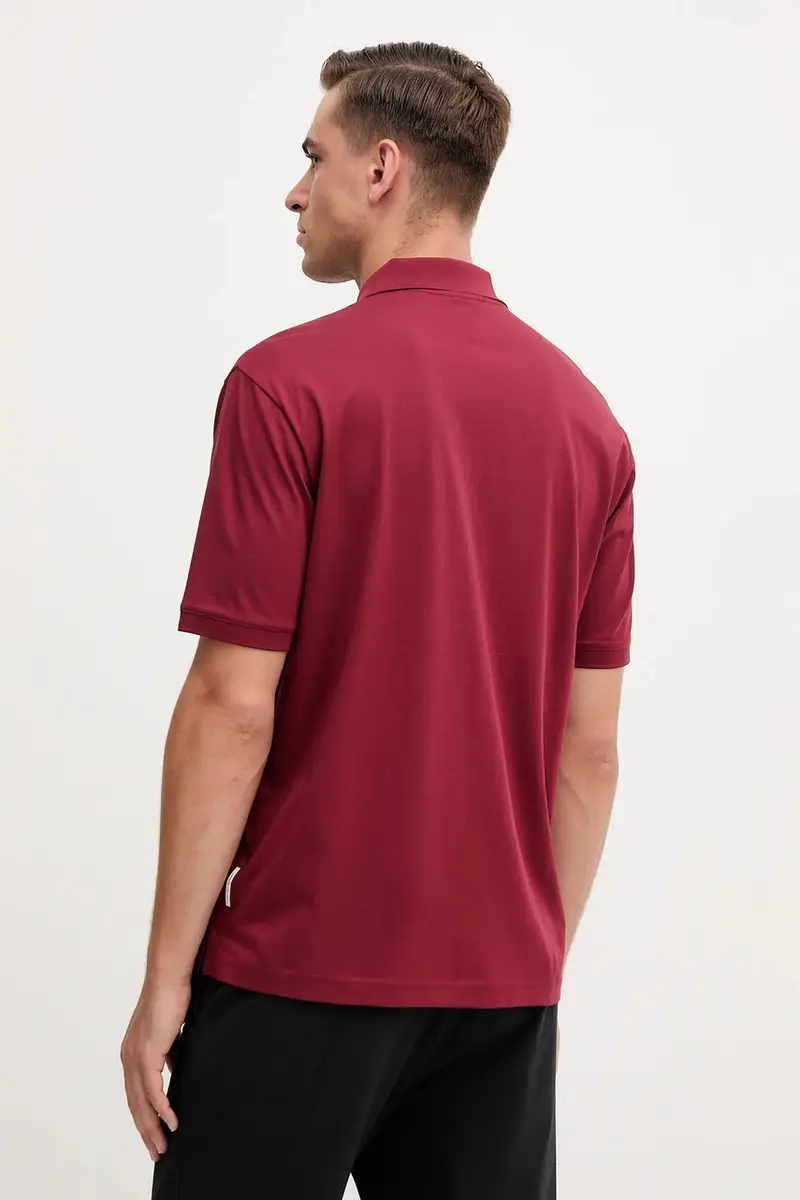 polo in cotone colore granata XM001291 AF10364 miniatura 3