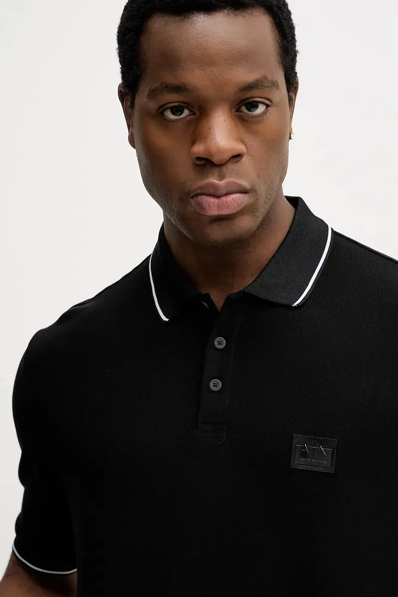 Armani Exchange Polo Nero 3957608 miniatura 4