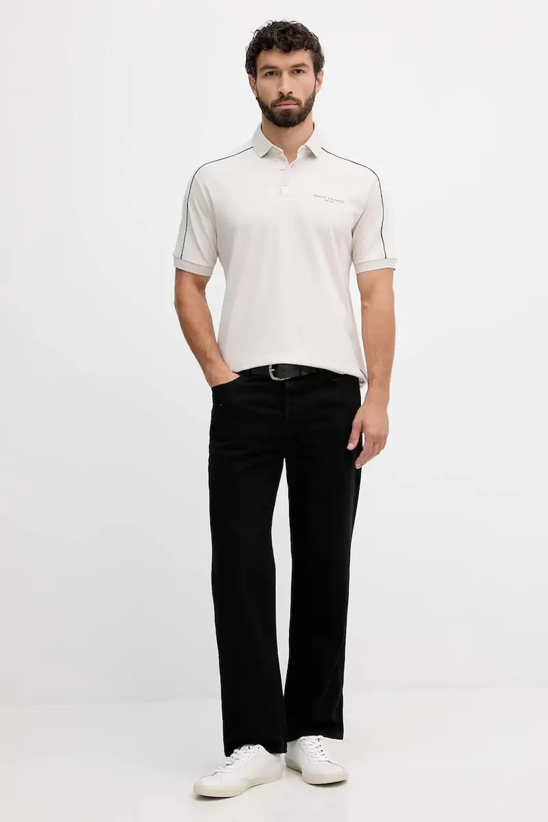 Armani Exchange Polo Uomo Beige 3765506 miniatura 2
