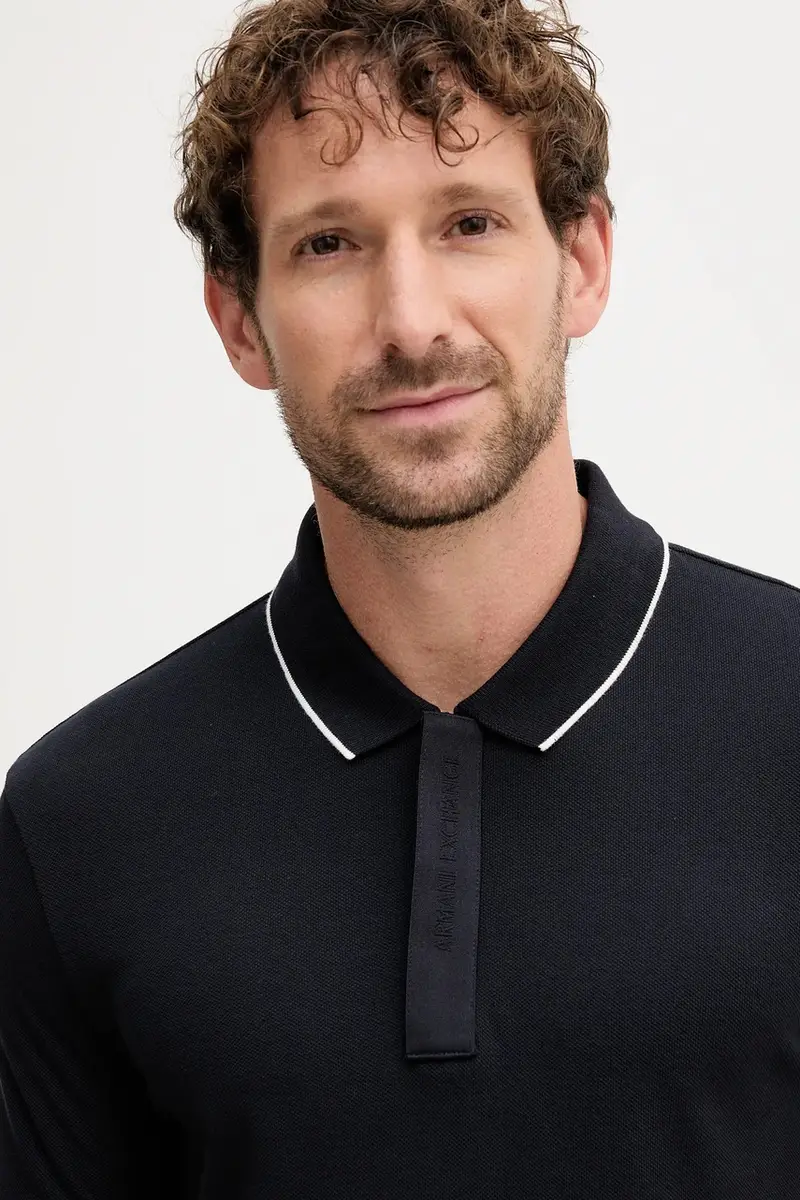 Armani Exchange Polo Uomo Blu 2982715 miniatura 4