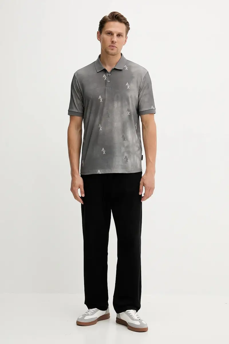 Armani Exchange Polo Uomo Grigio 3610402 miniatura 2