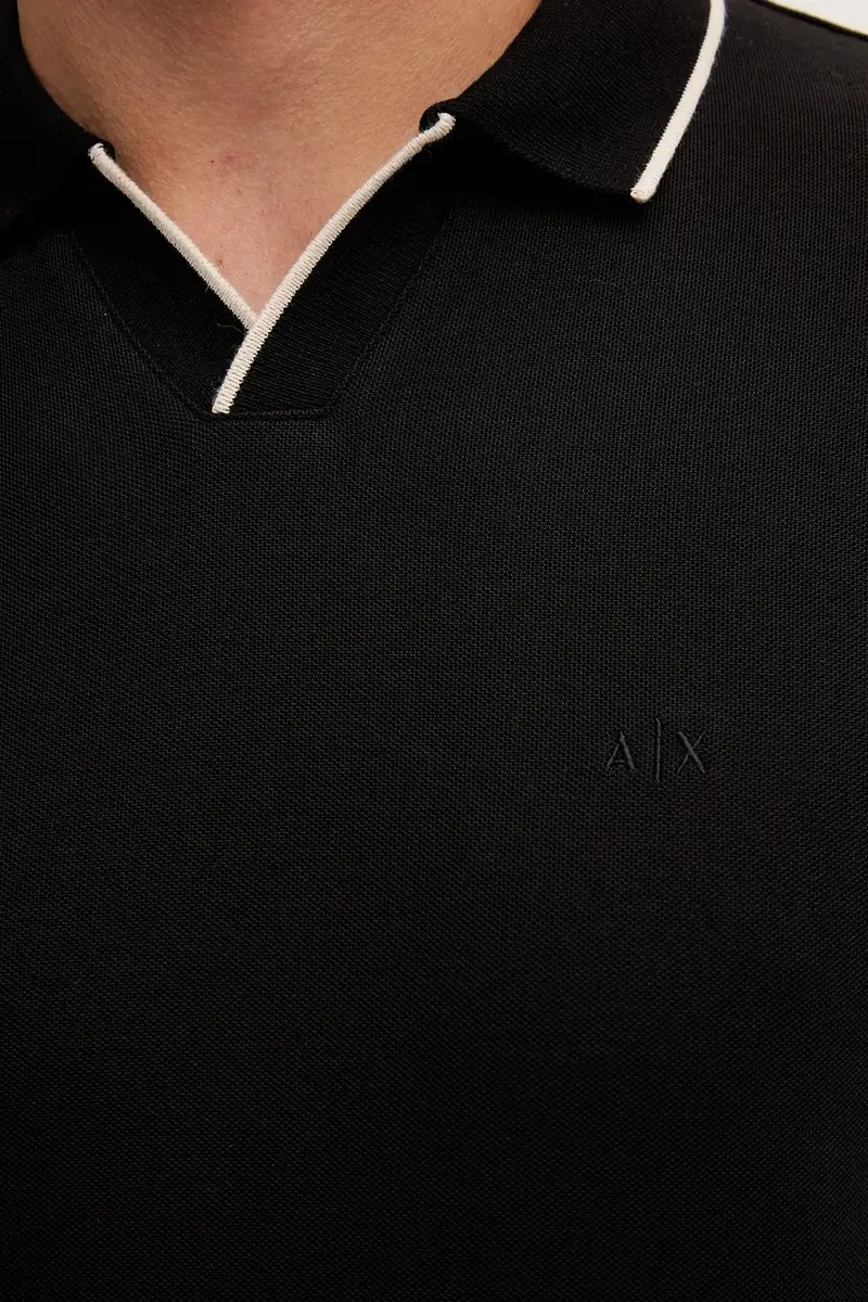 Armani Exchange Polo Uomo Nero 3642106 miniatura 5