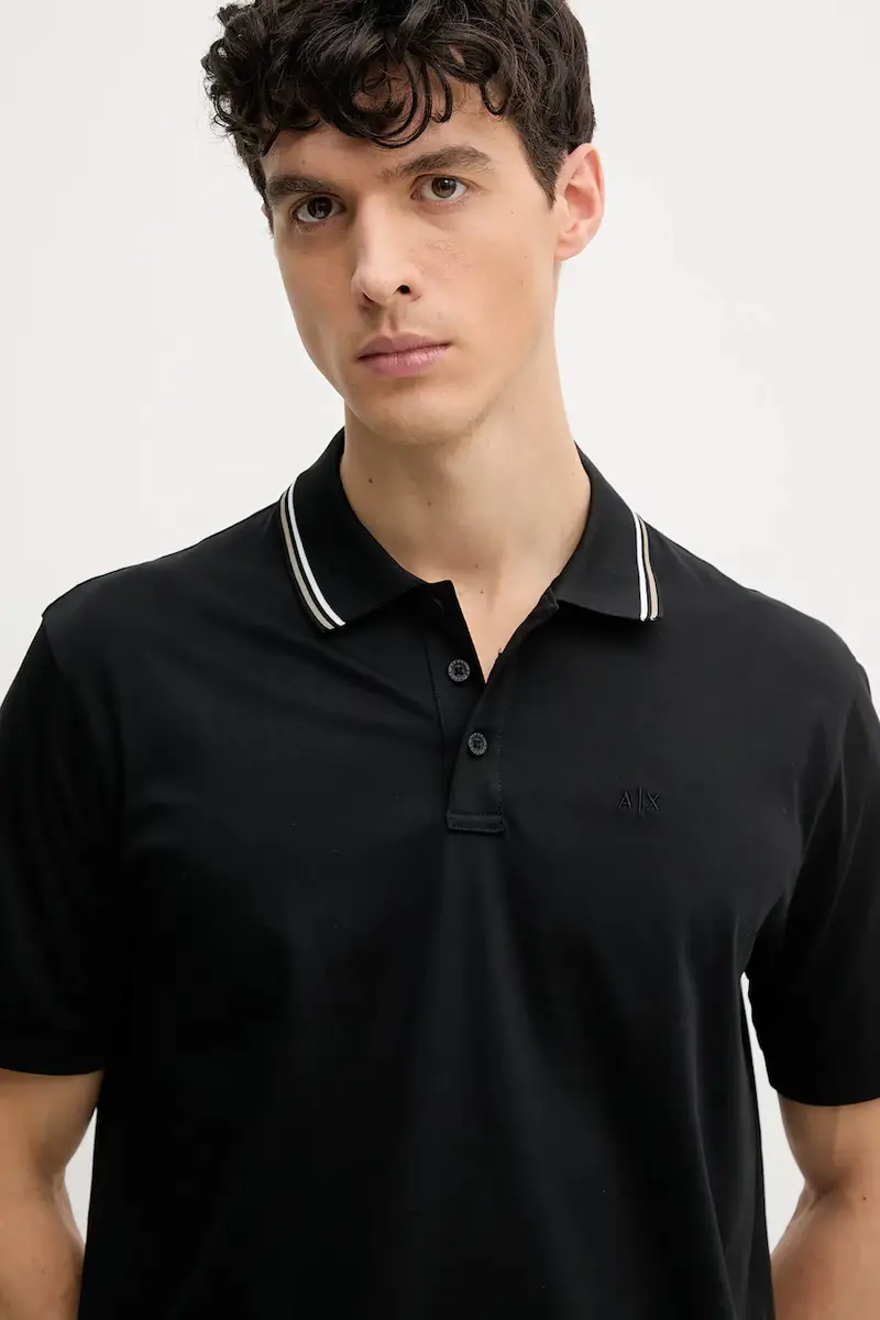 Armani Exchange Polo Uomo Nero 3335841 miniatura 4