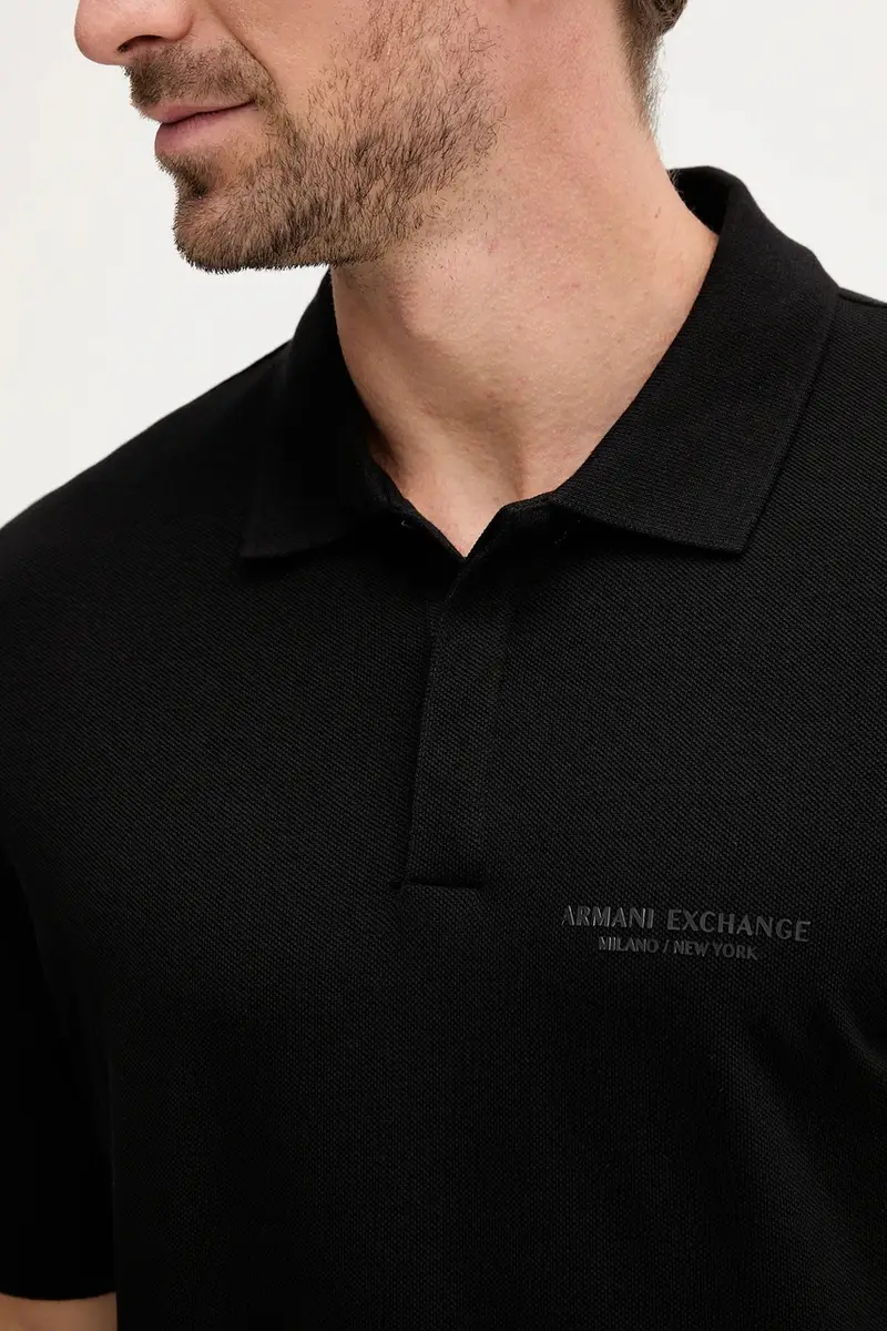 Armani Exchange Polo Uomo Nero 3152265 miniatura 4