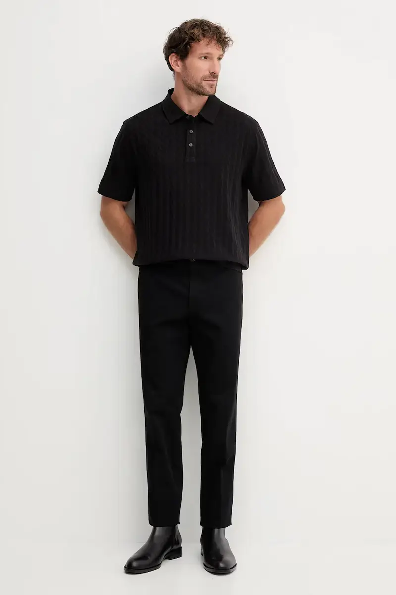 Armani Exchange Polo Uomo Nero 3152236 miniatura 2
