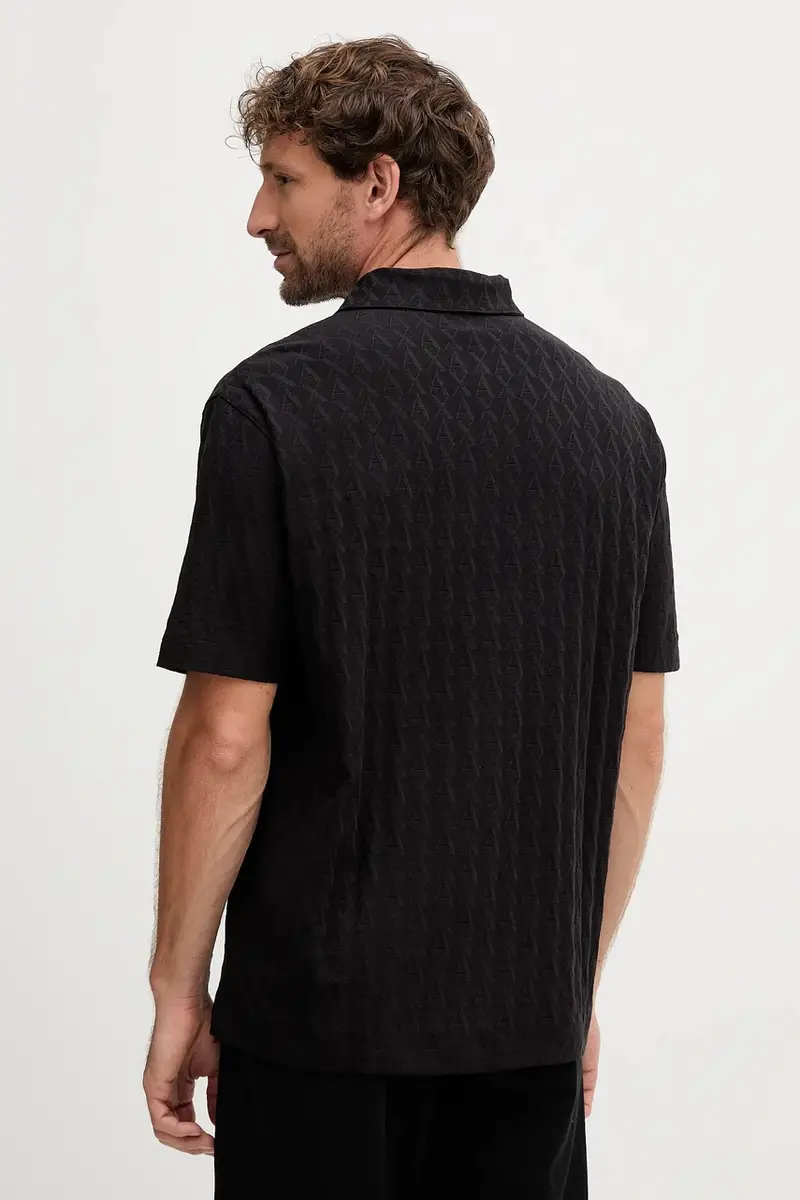 Armani Exchange Polo Uomo Nero 3152236 miniatura 3