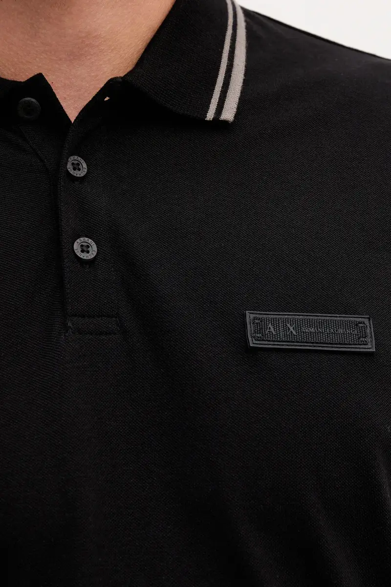 Armani Exchange Polo Uomo Nero 3642016 miniatura 4