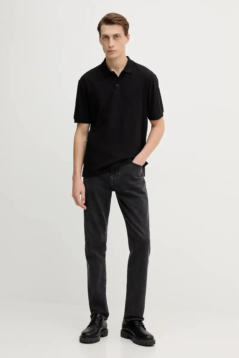 Armani Exchange Polo Uomo Nero 3641898 miniatura 2