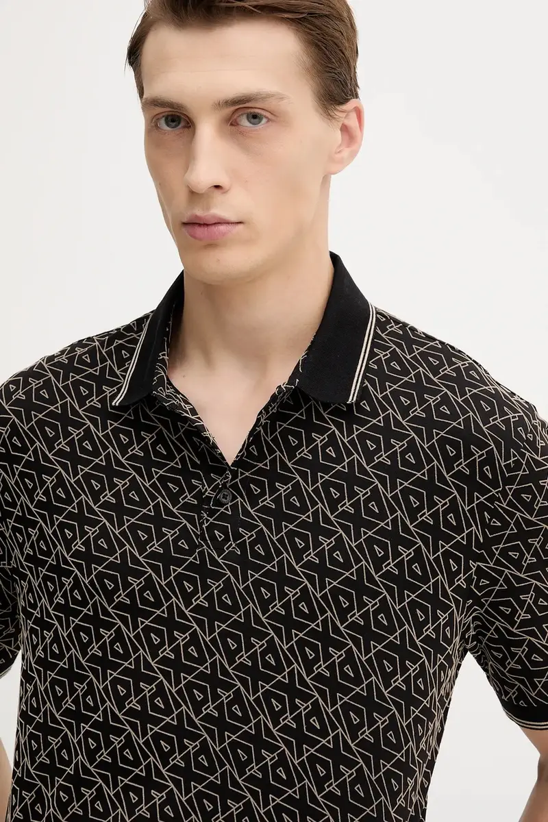 Armani Exchange Polo Uomo Nero 3641746 miniatura 4