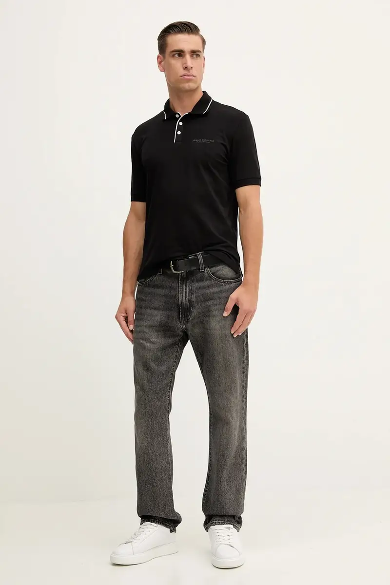 Armani Exchange Polo Uomo Nero 3152560 miniatura 2