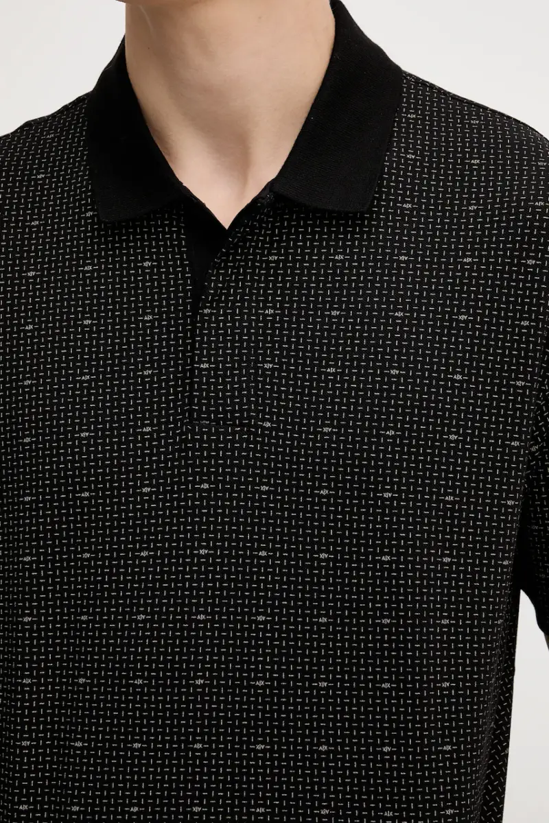 Armani Exchange Polo Uomo Nero 3636497 miniatura 5