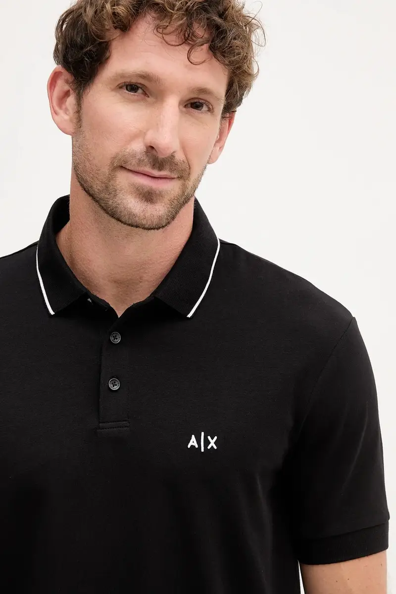Armani Exchange Polo Uomo Nero 3152267 miniatura 3