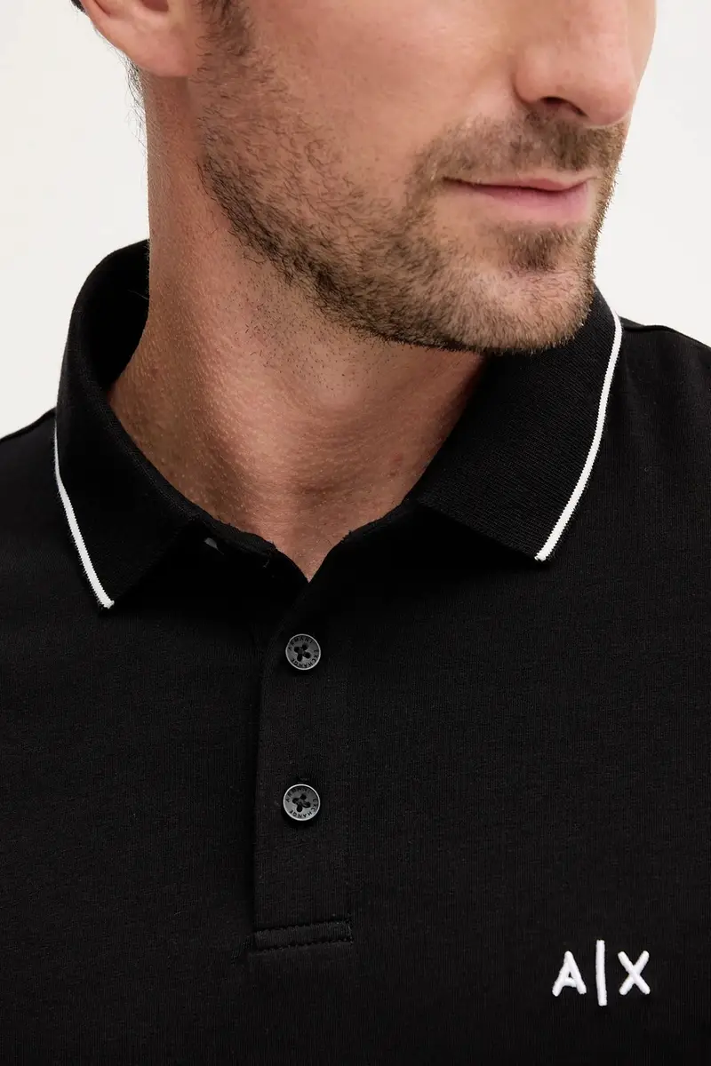 Armani Exchange Polo Uomo Nero 3152267 miniatura 4