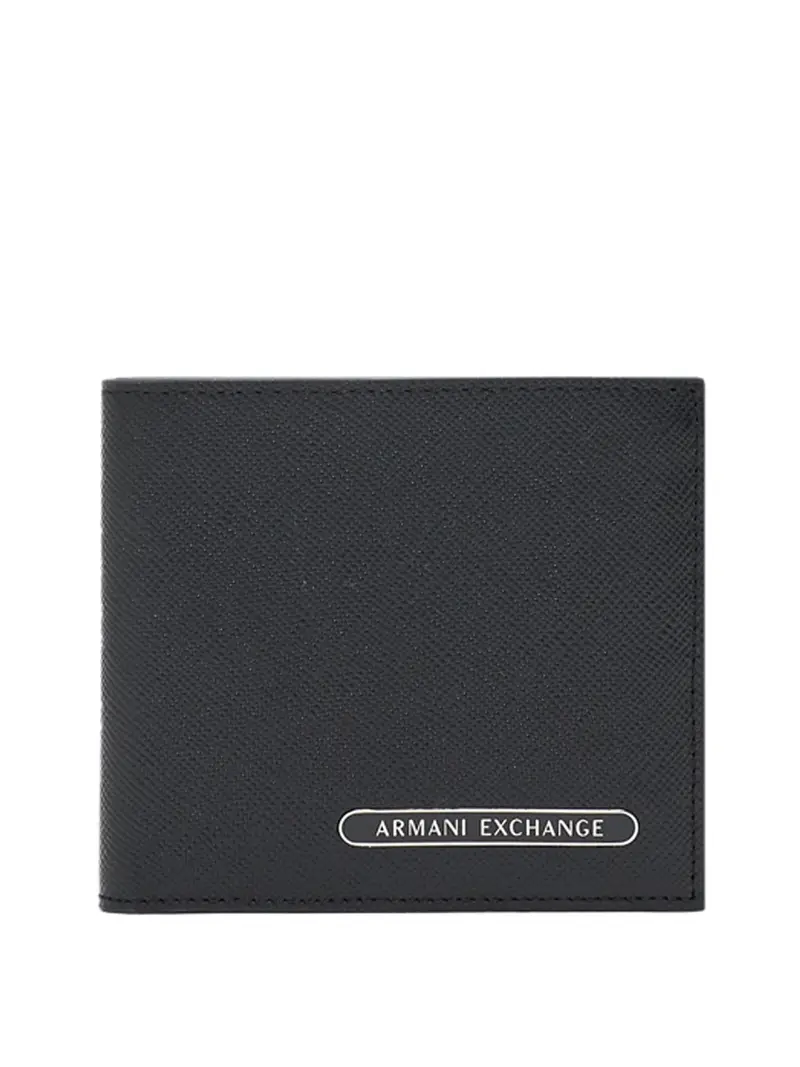 portafoglio armani exchange da uomo - nero