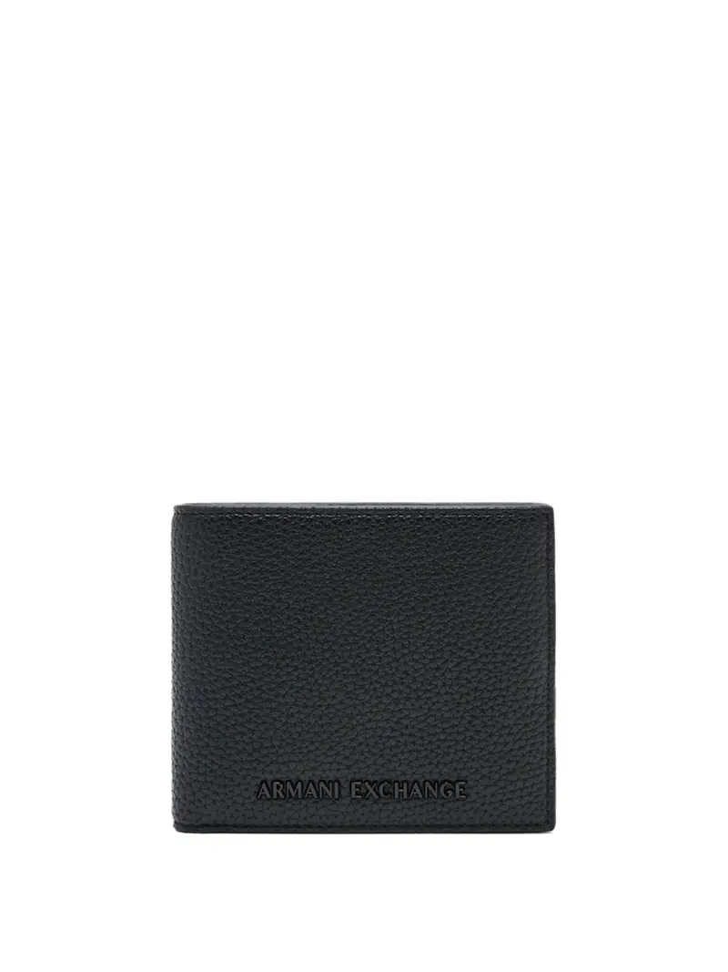 portafoglio armani exchange da uomo - nero
