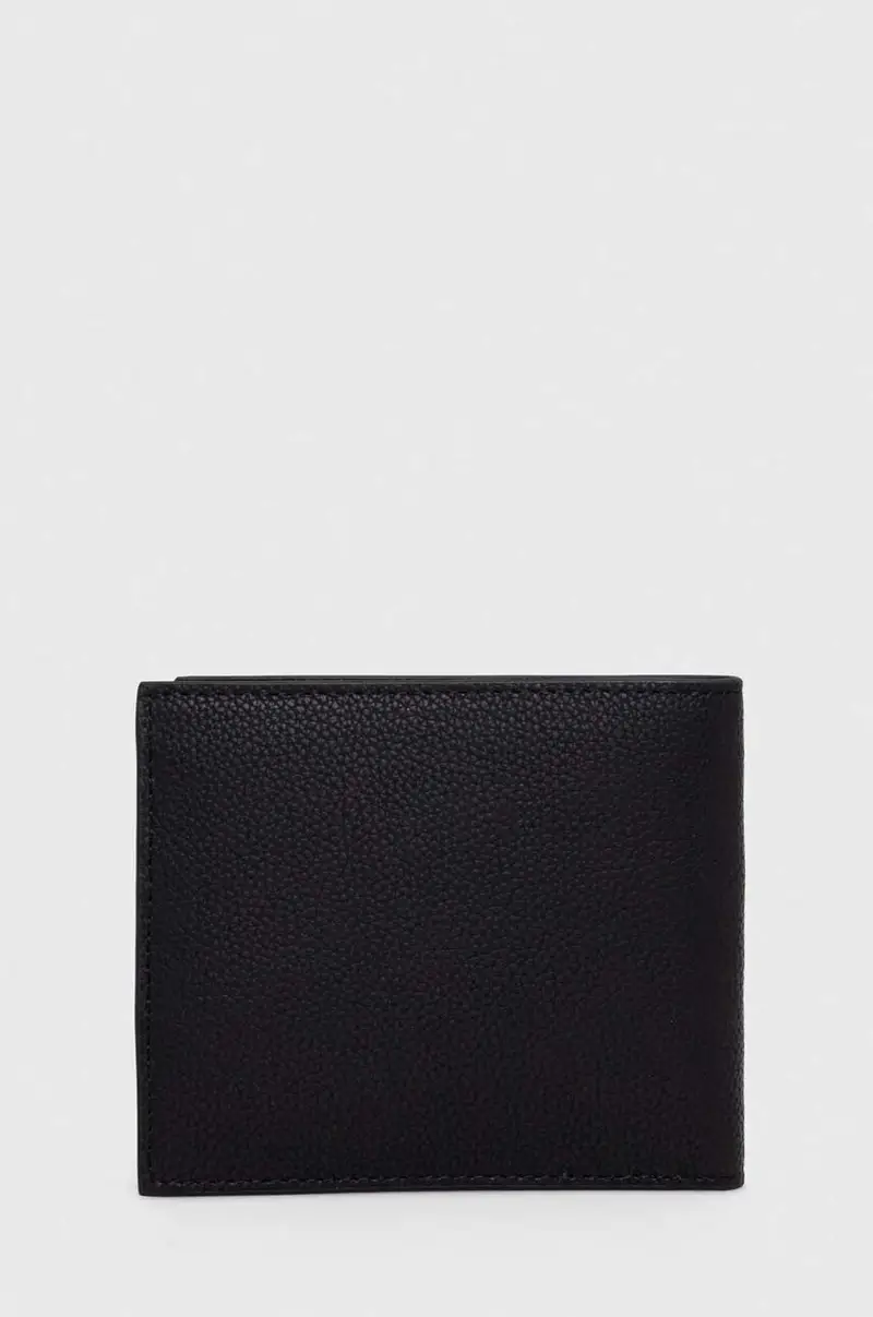 portafoglio in pelle uomo Nero miniatura 2