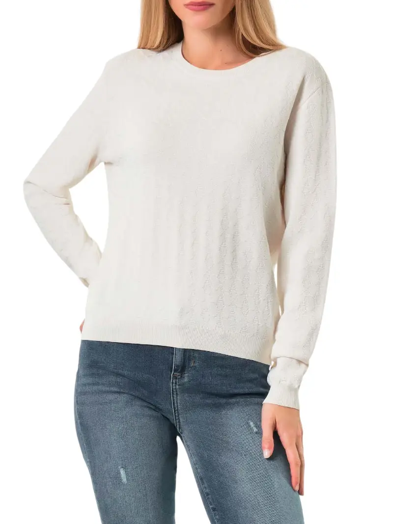 pullover armani exchange da donna - bianco