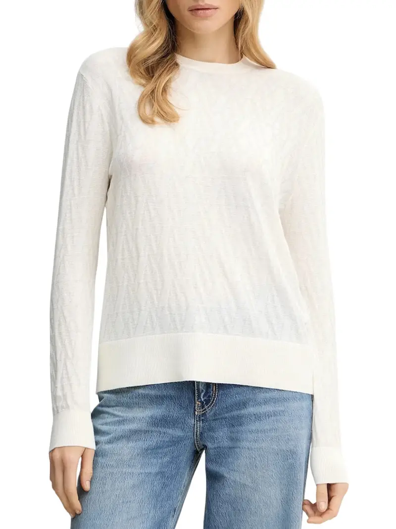 pullover armani exchange da donna - bianco