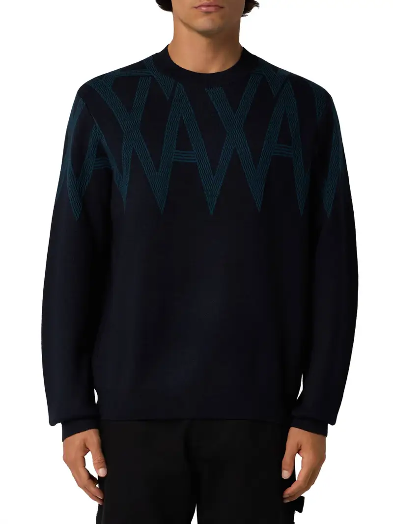 pullover armani exchange da uomo - blu